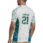 Custom New Zealand Aotearoa Rugby Jersey Green Maori Paua Shell Indigenous - Aussie Hoodie