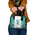 Custom New Zealand Aotearoa Shoulder Handbag Green Maori Paua Shell Indigenous - Aussie Hoodie