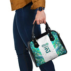 Custom New Zealand Aotearoa Shoulder Handbag Green Maori Paua Shell Indigenous - Aussie Hoodie