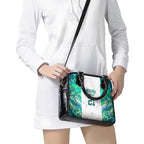 Custom New Zealand Aotearoa Shoulder Handbag Green Maori Paua Shell Indigenous - Aussie Hoodie