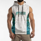Custom New Zealand Aotearoa Sleeveless Hoodie Green Maori Paua Shell Indigenous - Aussie Hoodie