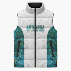 Custom New Zealand Aotearoa Sleeveless Puffer Jacket Green Maori Paua Shell Indigenous - Aussie Hoodie