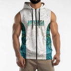 Custom New Zealand Aotearoa Sleeveless Zip Hoodie Green Maori Paua Shell Indigenous LT9