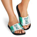 Custom New Zealand Aotearoa Slide Sandals Green Maori Paua Shell Indigenous - Aussie Hoodie