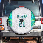 Custom New Zealand Aotearoa Spare Tire Cover Green Maori Paua Shell Indigenous - Aussie Hoodie