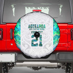 Custom New Zealand Aotearoa Spare Tire Cover Green Maori Paua Shell Indigenous - Aussie Hoodie