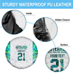 Custom New Zealand Aotearoa Spare Tire Cover Green Maori Paua Shell Indigenous - Aussie Hoodie