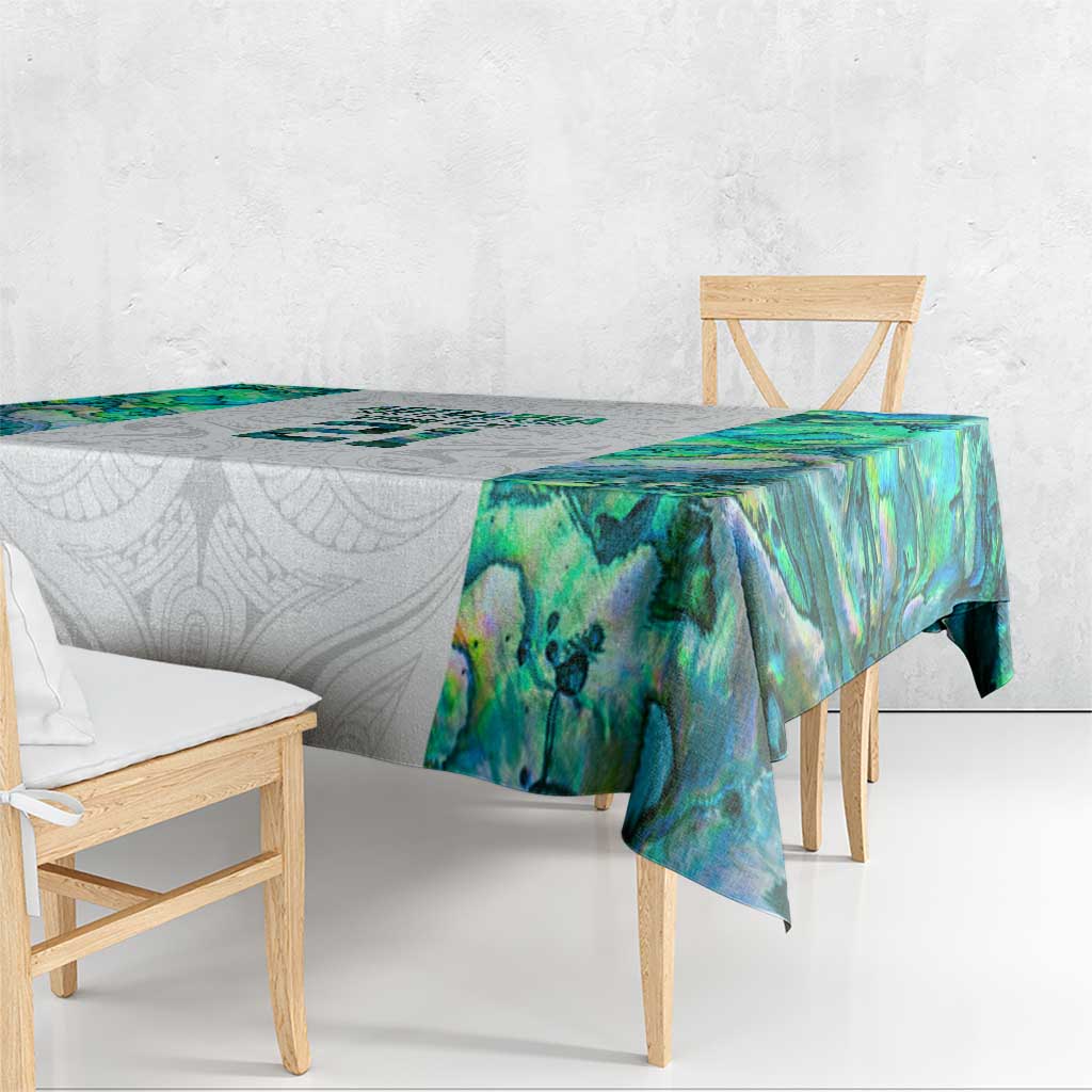 Custom New Zealand Aotearoa Tablecloth Green Maori Paua Shell Indigenous - Aussie Hoodie