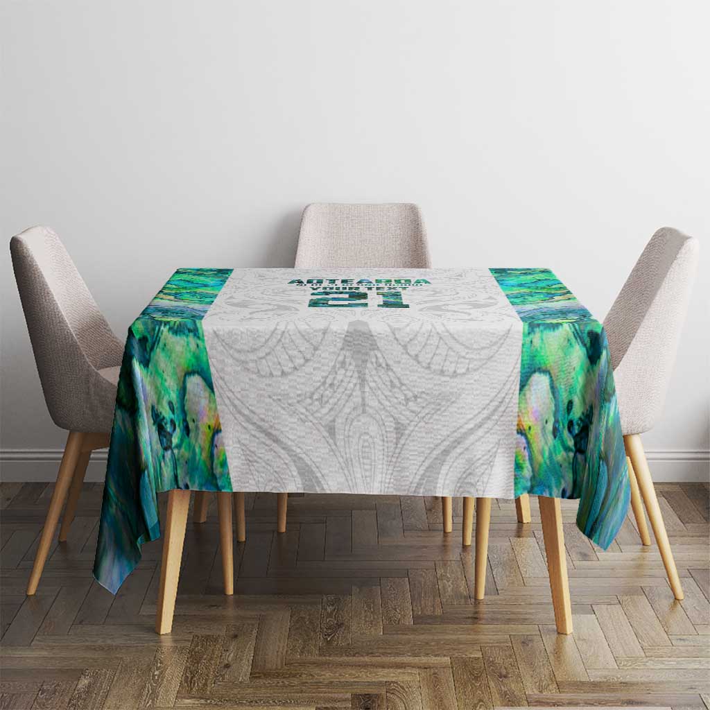 Custom New Zealand Aotearoa Tablecloth Green Maori Paua Shell Indigenous - Aussie Hoodie