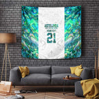 Custom New Zealand Aotearoa Tapestry Green Maori Paua Shell Indigenous - Aussie Hoodie