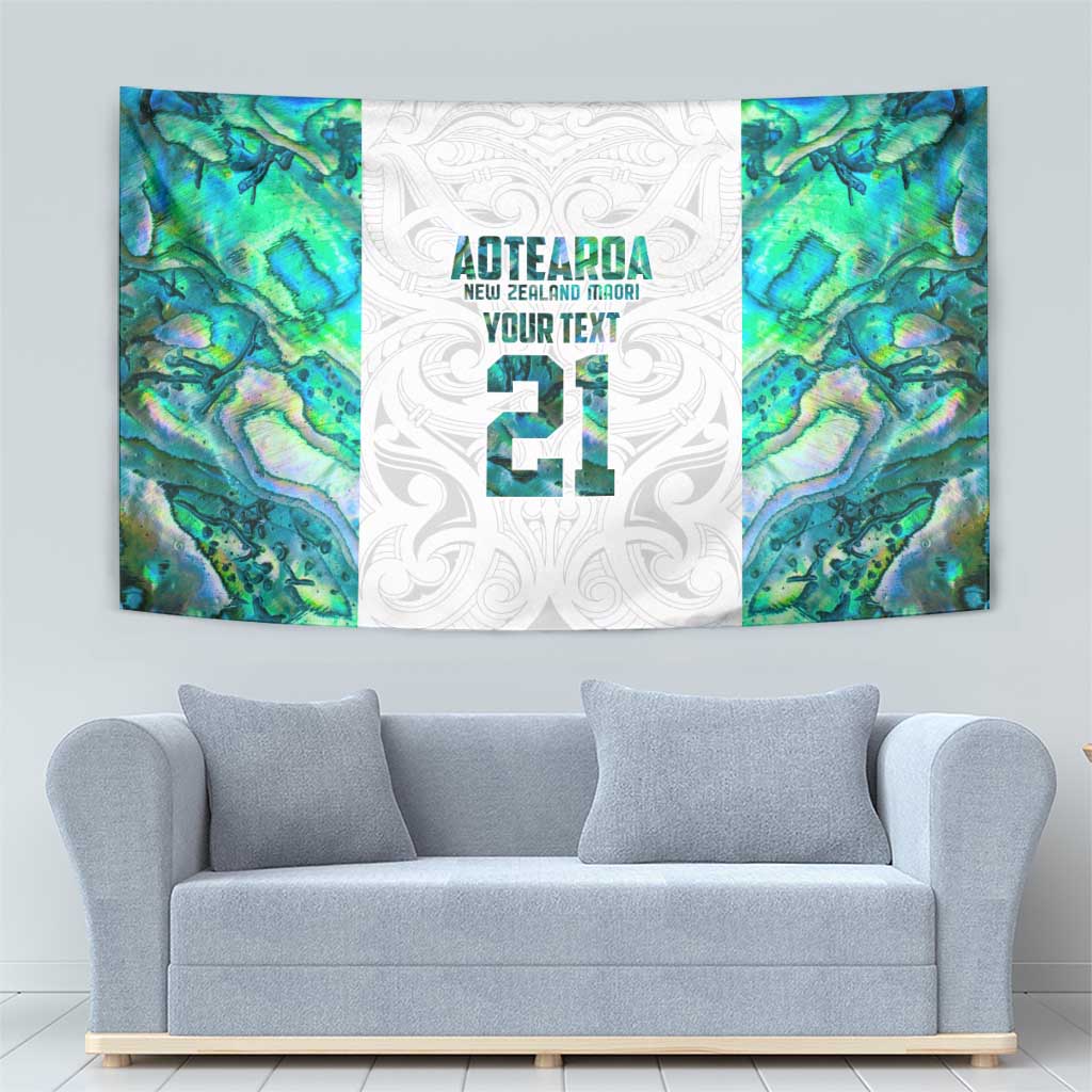 Custom New Zealand Aotearoa Tapestry Green Maori Paua Shell Indigenous - Aussie Hoodie
