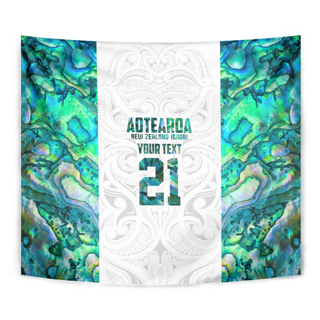 Custom New Zealand Aotearoa Tapestry Green Maori Paua Shell Indigenous - Aussie Hoodie