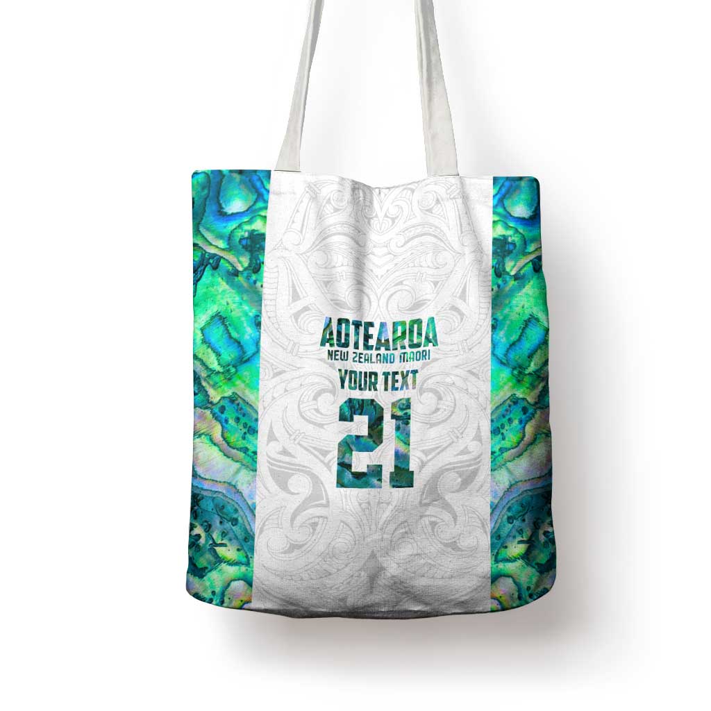 Custom New Zealand Aotearoa Tote Bag Green Maori Paua Shell Indigenous - Aussie Hoodie