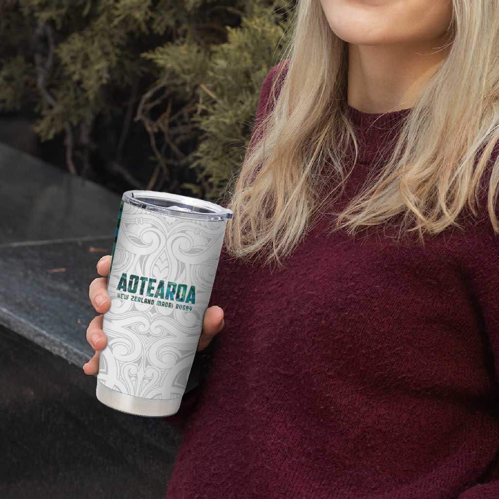 Custom New Zealand Aotearoa Tumbler Cup Green Maori Paua Shell Indigenous - Aussie Hoodie