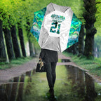 Custom New Zealand Aotearoa Umbrella Green Maori Paua Shell Indigenous - Aussie Hoodie