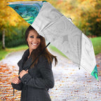 Custom New Zealand Aotearoa Umbrella Green Maori Paua Shell Indigenous - Aussie Hoodie