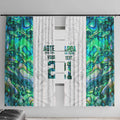 Custom New Zealand Aotearoa Window Curtain Green Maori Paua Shell Indigenous - Aussie Hoodie