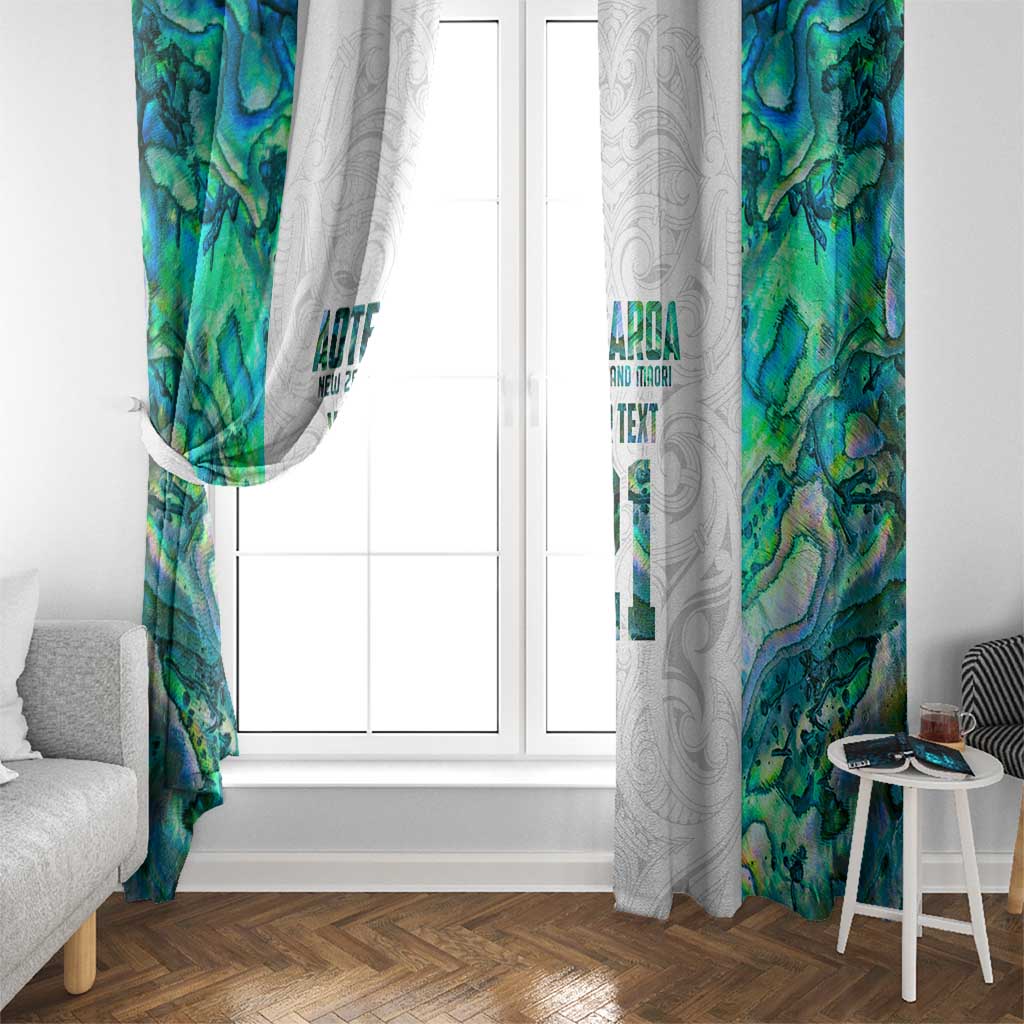 Custom New Zealand Aotearoa Window Curtain Green Maori Paua Shell Indigenous - Aussie Hoodie