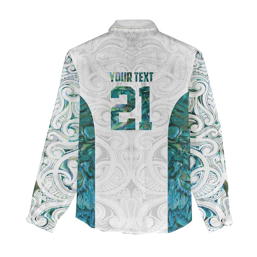 Custom New Zealand Aotearoa Women Casual Shirt Green Maori Paua Shell Indigenous - Aussie Hoodie