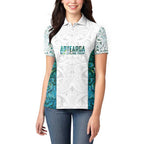 Custom New Zealand Aotearoa Women Polo Shirt Green Maori Paua Shell Indigenous - Aussie Hoodie
