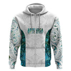 Custom New Zealand Aotearoa Zip Hoodie Green Maori Paua Shell Indigenous - Aussie Hoodie