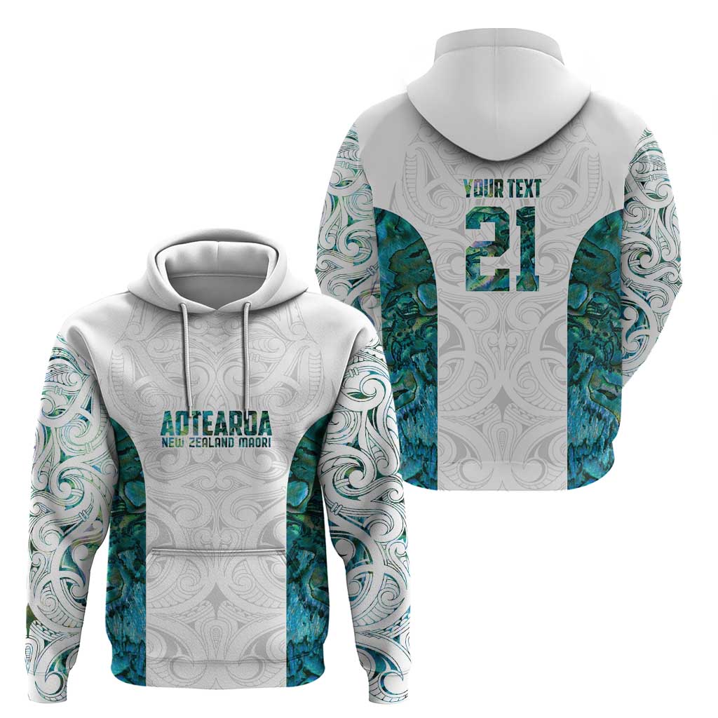 Custom New Zealand Aotearoa Zip Hoodie Green Maori Paua Shell Indigenous - Aussie Hoodie