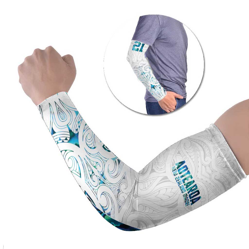Custom New Zealand Aotearoa Arm Sleeves Maori Paua Shell Indigenous - Aussie Hoodie