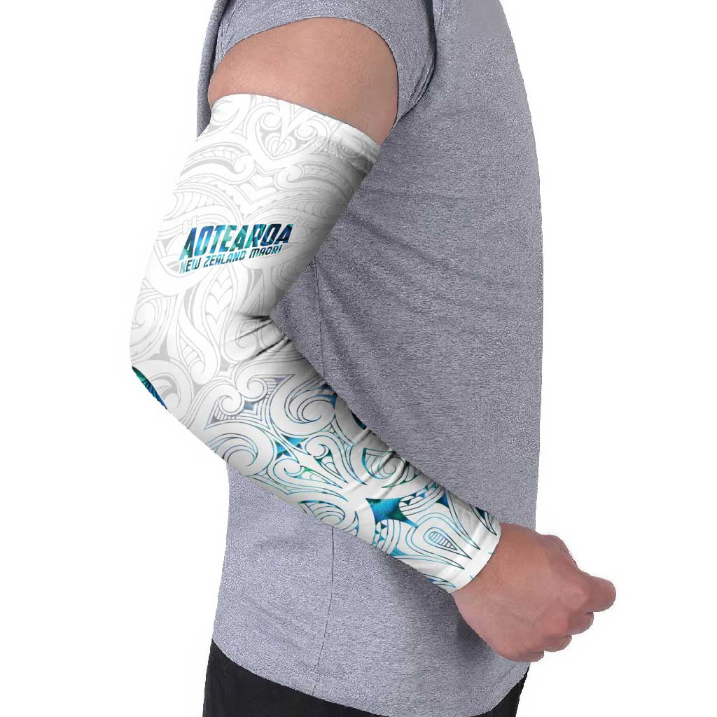 Custom New Zealand Aotearoa Arm Sleeves Maori Paua Shell Indigenous - Aussie Hoodie