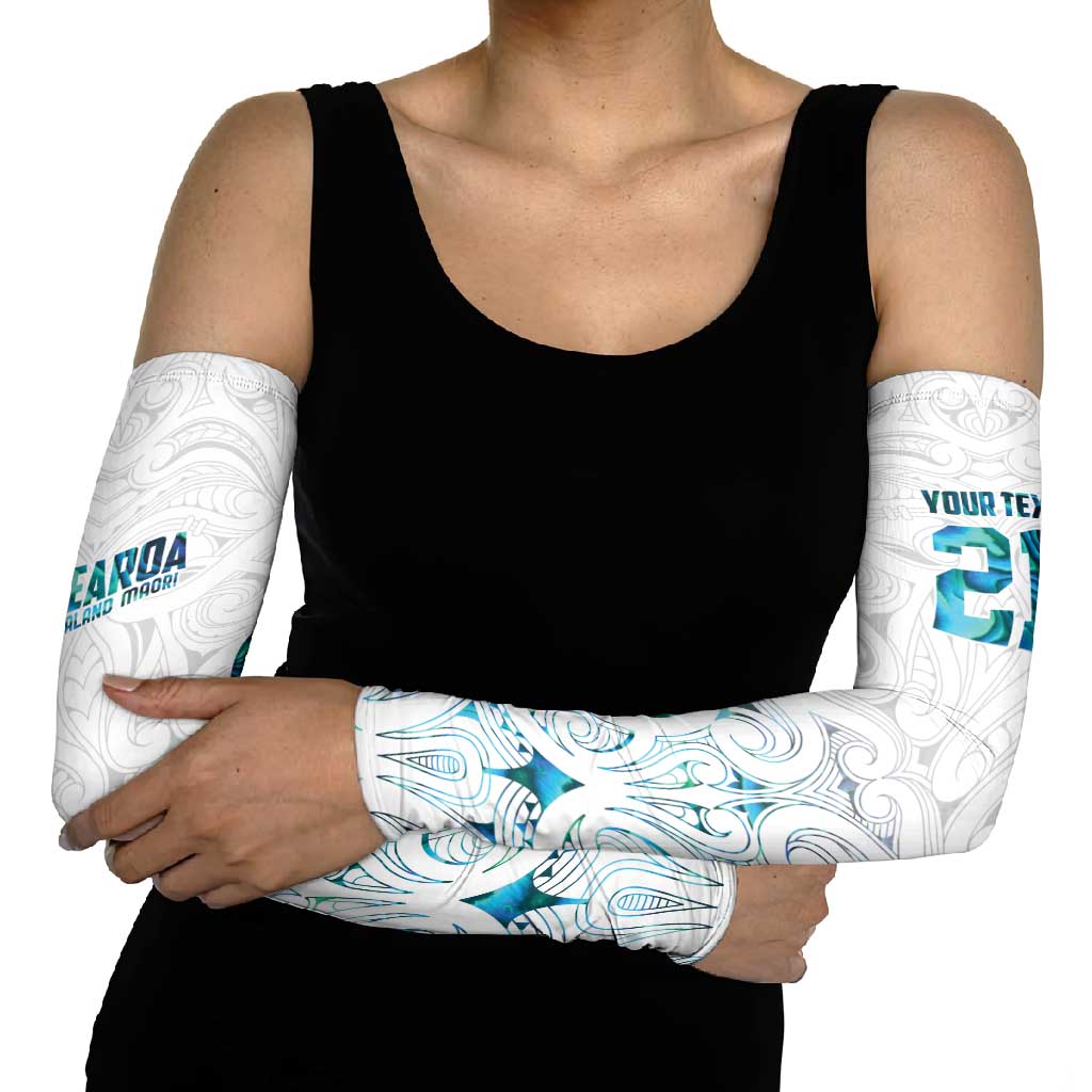 Custom New Zealand Aotearoa Arm Sleeves Maori Paua Shell Indigenous - Aussie Hoodie