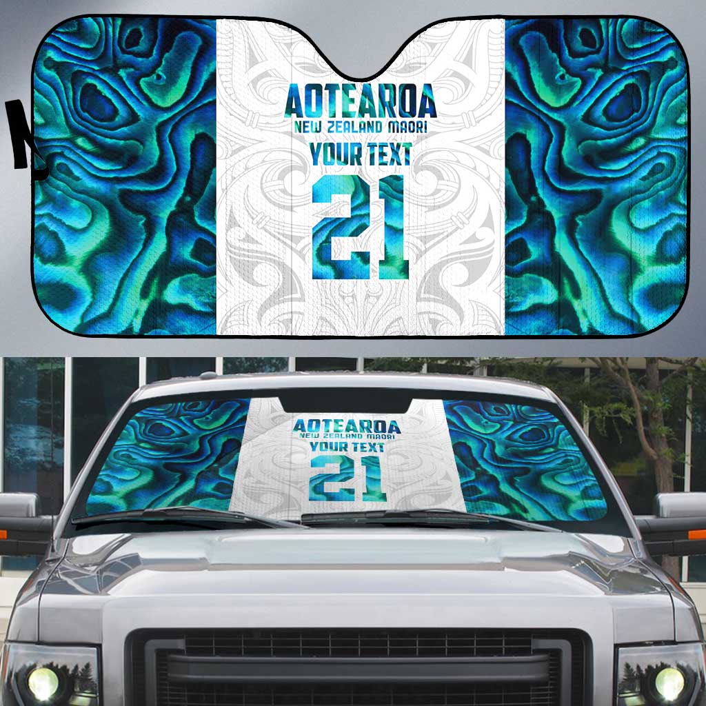 Custom New Zealand Aotearoa Auto Sun Shade Maori Paua Shell Indigenous - Aussie Hoodie