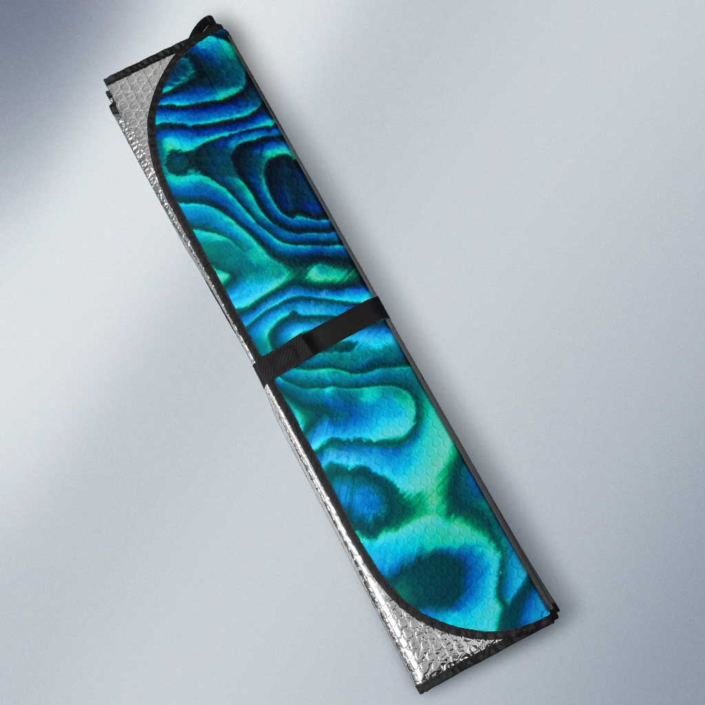 Custom New Zealand Aotearoa Auto Sun Shade Maori Paua Shell Indigenous - Aussie Hoodie