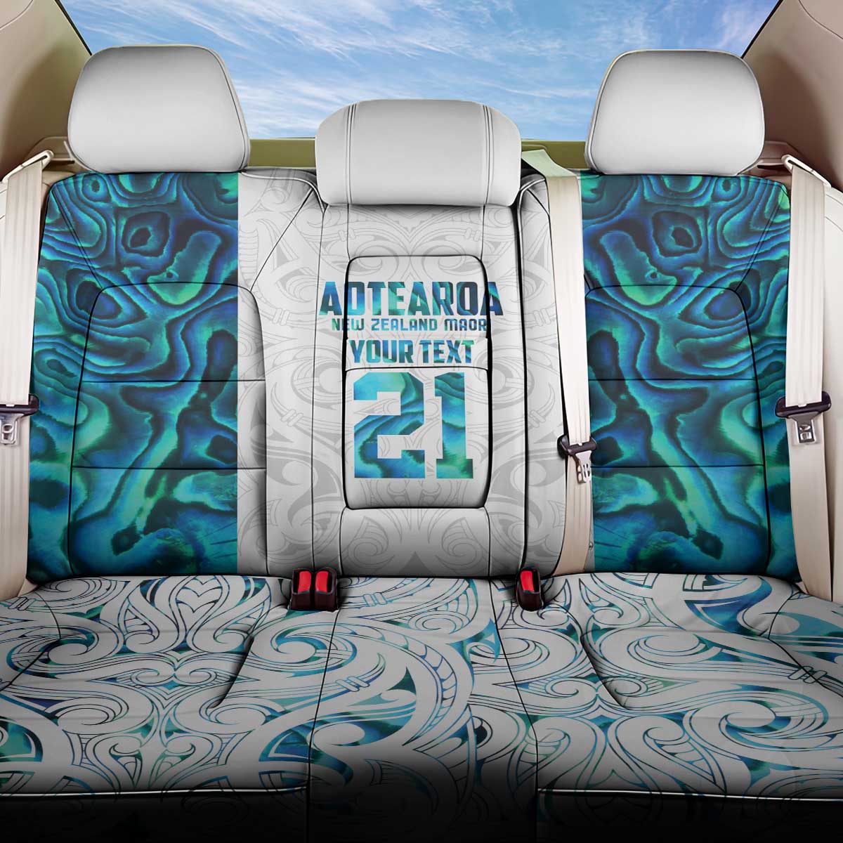 Custom New Zealand Aotearoa Back Car Seat Cover Maori Paua Shell Indigenous - Aussie Hoodie