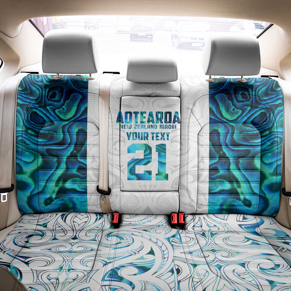 Custom New Zealand Aotearoa Back Car Seat Cover Maori Paua Shell Indigenous - Aussie Hoodie