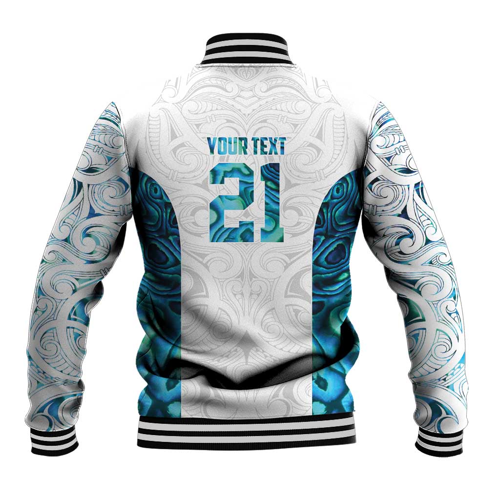 Custom New Zealand Aotearoa Baseball Jacket Maori Paua Shell Indigenous - Aussie Hoodie