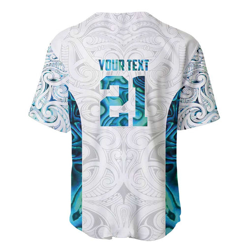 Custom New Zealand Aotearoa Baseball Jersey Maori Paua Shell Indigenous - Aussie Hoodie