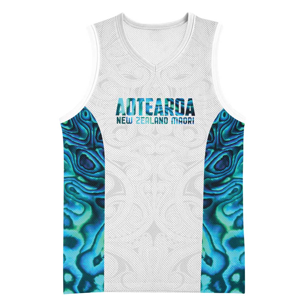 Custom New Zealand Aotearoa Basketball Jersey Maori Paua Shell Indigenous - Aussie Hoodie