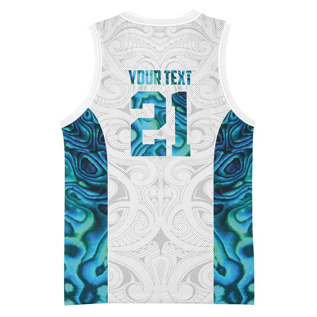 Custom New Zealand Aotearoa Basketball Jersey Maori Paua Shell Indigenous - Aussie Hoodie