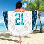 Custom New Zealand Aotearoa Beach Blanket Maori Paua Shell Indigenous - Aussie Hoodie