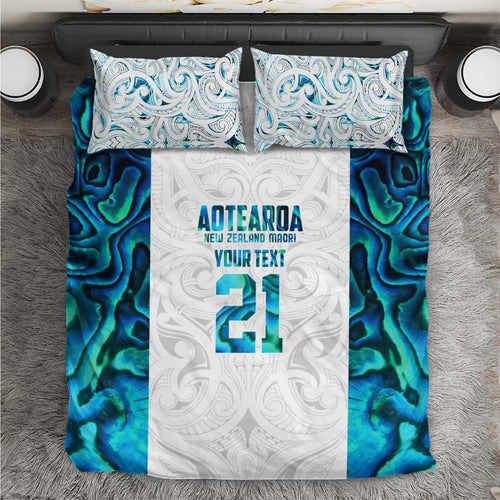 Custom New Zealand Aotearoa Bedding Set Maori Paua Shell Indigenous - Aussie Hoodie