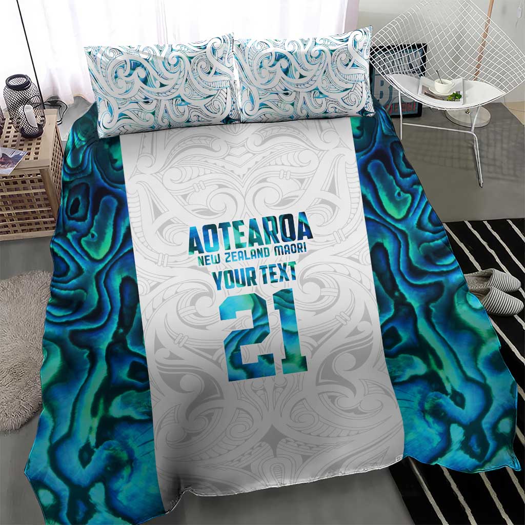Custom New Zealand Aotearoa Bedding Set Maori Paua Shell Indigenous - Aussie Hoodie