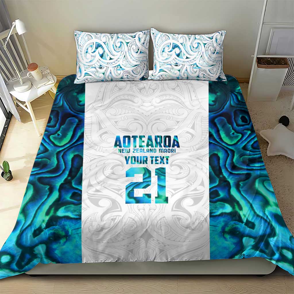 Custom New Zealand Aotearoa Bedding Set Maori Paua Shell Indigenous - Aussie Hoodie