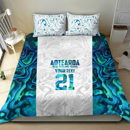 Custom New Zealand Aotearoa Bedding Set Maori Paua Shell Indigenous - Aussie Hoodie