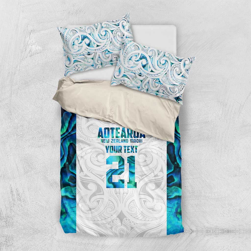 Custom New Zealand Aotearoa Bedding Set Maori Paua Shell Indigenous - Aussie Hoodie