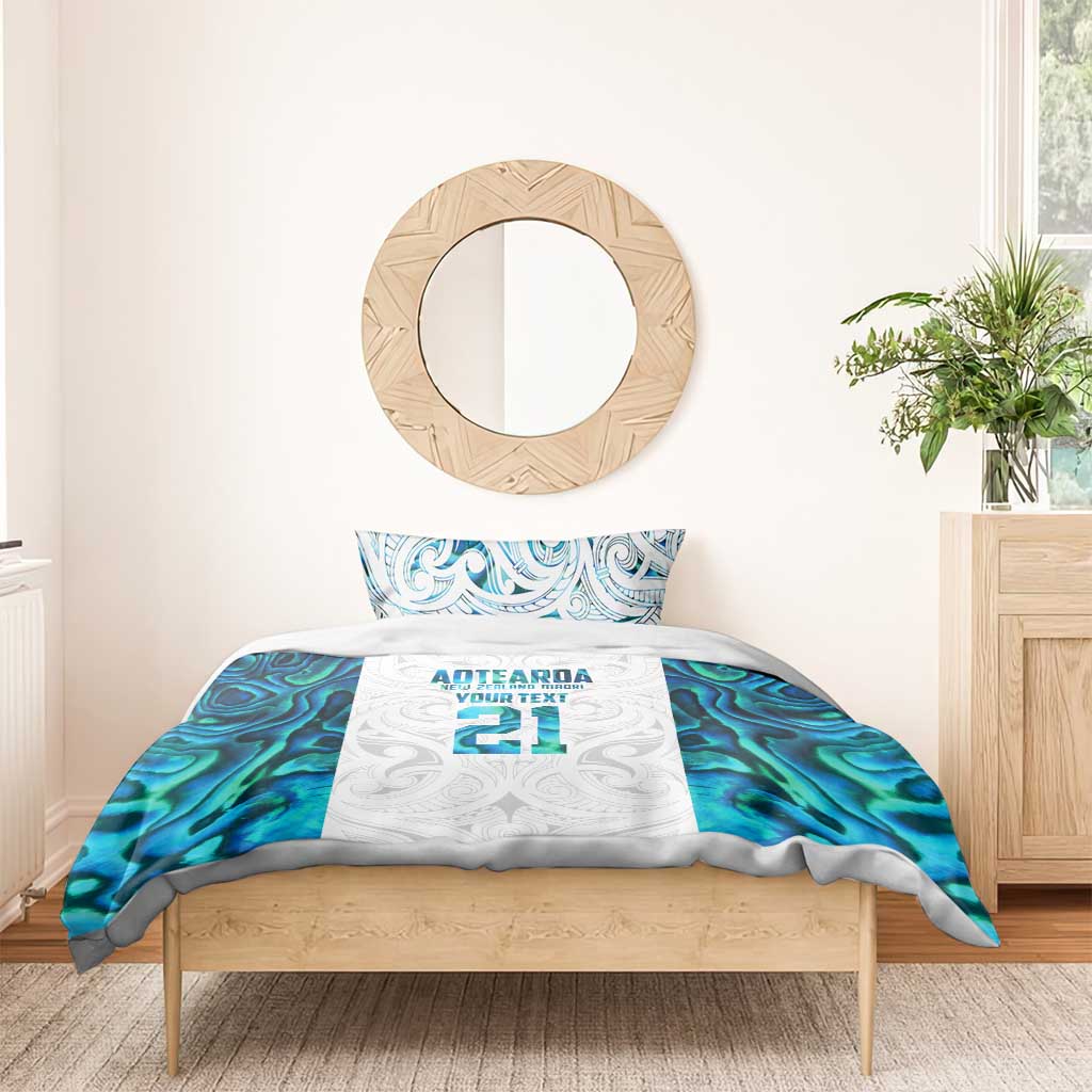 Custom New Zealand Aotearoa Bedding Set Maori Paua Shell Indigenous - Aussie Hoodie