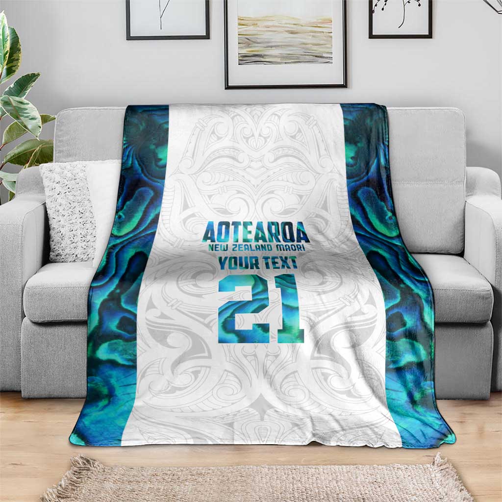Custom New Zealand Aotearoa Blanket Maori Paua Shell Indigenous - Aussie Hoodie