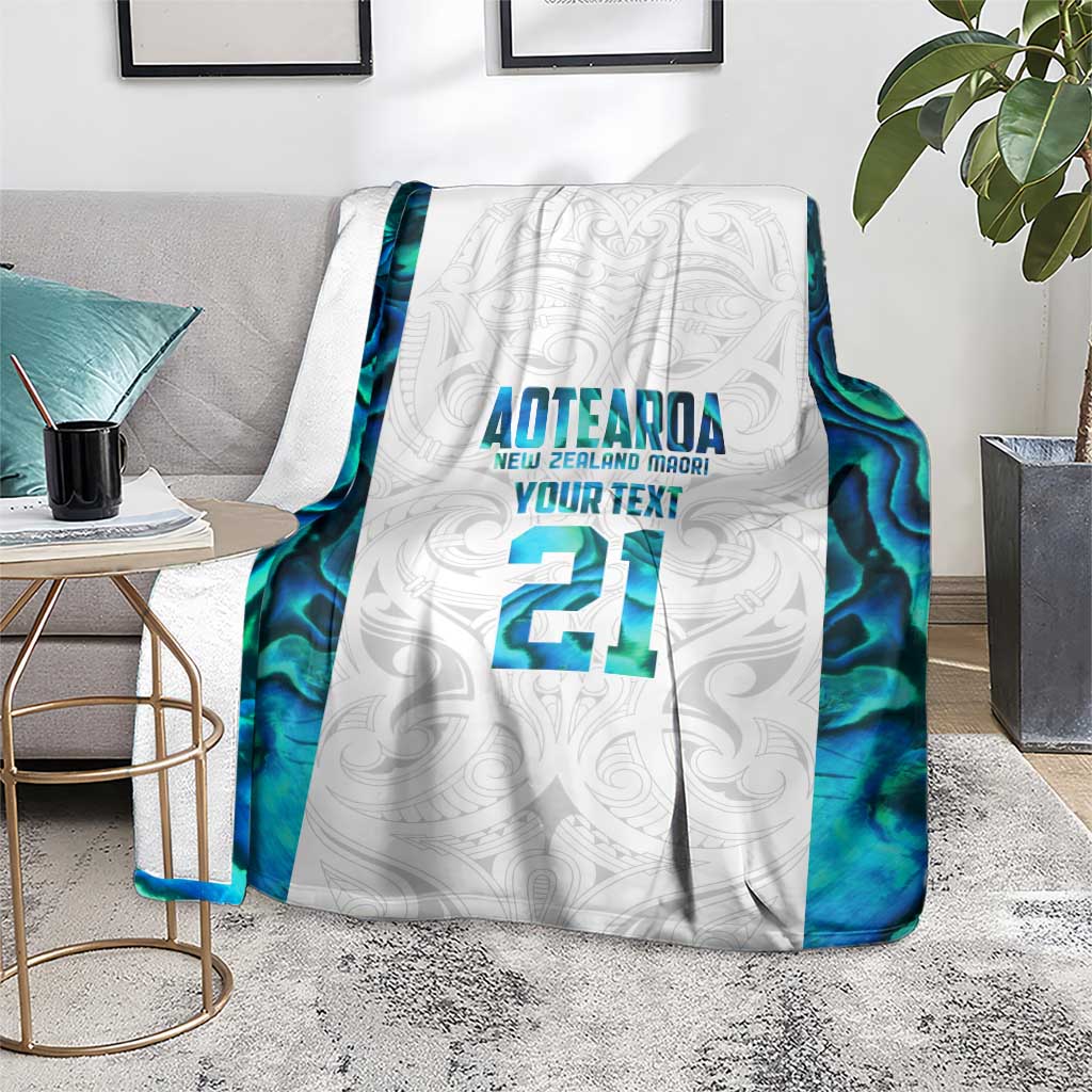 Custom New Zealand Aotearoa Blanket Maori Paua Shell Indigenous - Aussie Hoodie