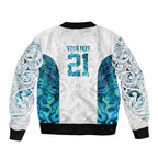 Custom New Zealand Aotearoa Bomber Jacket Maori Paua Shell Indigenous - Aussie Hoodie