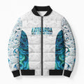 Custom New Zealand Aotearoa Bomber Puffer Jacket Maori Paua Shell Indigenous - Aussie Hoodie