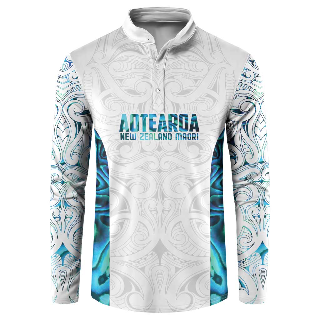 Custom New Zealand Aotearoa Button Sweatshirt Maori Paua Shell Indigenous - Aussie Hoodie