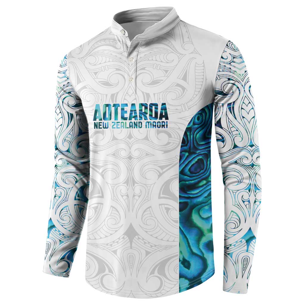Custom New Zealand Aotearoa Button Sweatshirt Maori Paua Shell Indigenous - Aussie Hoodie